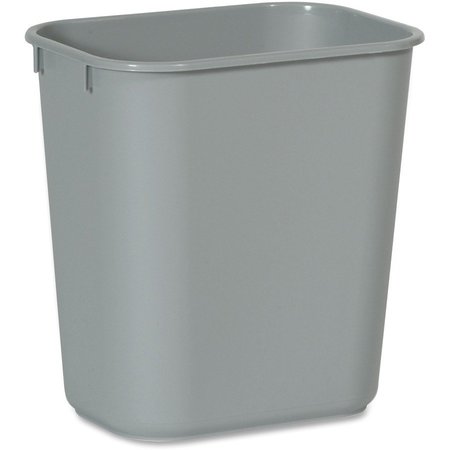 RUBBERMAID COMMERCIAL 3.25 gal 13 QT Standard Deskside Wastebaskets, Gray, Plastic RCP2955GYCT